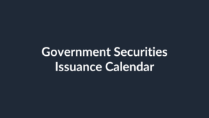 Government Securities issuance calendar October 2026 to March 2027